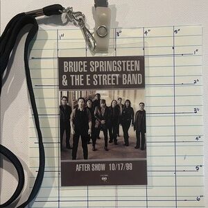 1999 Bruce Springsteen & The E Street Band After Show Pass with  Lanyard